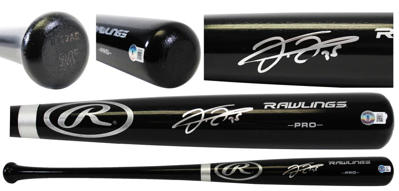 Frank Thomas Signed Black Rawlings Baseball Bat with Beckett Witness